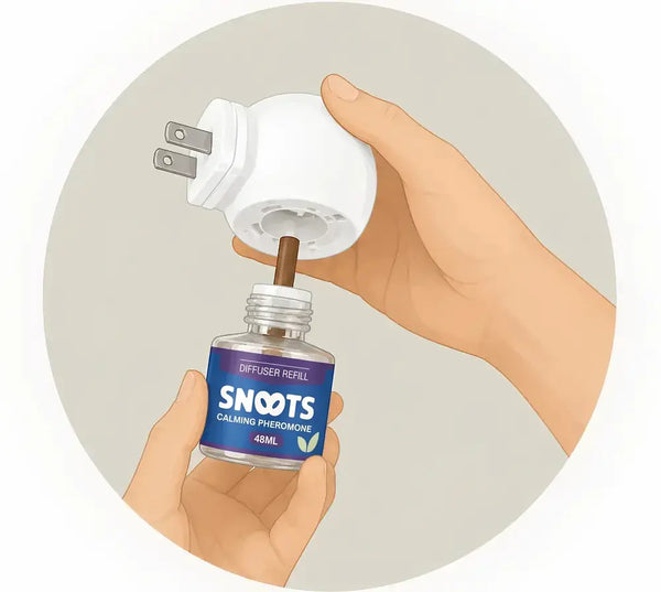 Snap the vial in.